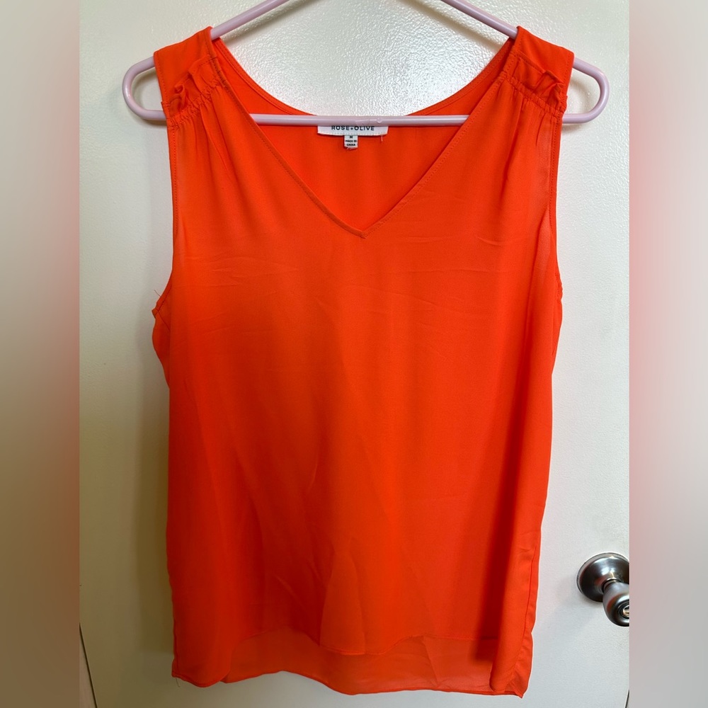 Orange Tank Blouse